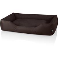 BedDog Hundebett ZARA, Hundesofa aus Cordura, Microfaser-Velours, waschbares Hundebett mit Rand, Hundekissen vier-eckig:XXL (ca. 120x85cm),