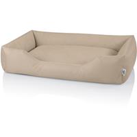 BedDog Hundebett ZARA, Hundesofa aus Cordura, Microfaser-Velours, waschbares Hundebett mit Rand, Hundekissen vier-eckig:XXL (ca. 120x85cm),