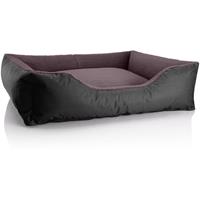 BedDog Hundebett TEDDY, Hundesofa aus Cordura und Microfaser-Velours, waschbares Hundebett mit Rand, Hundekissen vier-eckig:XL (ca. 100x85cm),