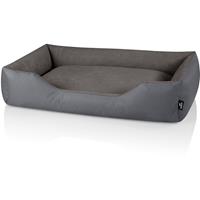 BedDog Hundebett ZARA, Hundesofa aus Cordura, Microfaser-Velours, waschbares Hundebett mit Rand, Hundekissen vier-eckig:XXL (ca. 120x85cm),