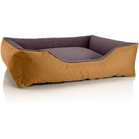 BedDog Hundebett TEDDY, Hundesofa aus Cordura und Microfaser-Velours, waschbares Hundebett mit Rand, Hundekissen vier-eckig:XL (ca. 100x85cm),