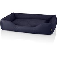 BedDog Hundebett ZARA, Hundesofa aus Cordura, Microfaser-Velours, waschbares Hundebett mit Rand, Hundekissen vier-eckig:XXXL (ca. 150x110cm),