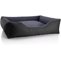 BedDog Hundebett TEDDY, Hundesofa aus Cordura und Microfaser-Velours, waschbares Hundebett mit Rand, Hundekissen vier-eckig:XL (ca. 100x85cm),