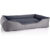 BedDog Hundebett TEDDY, Hundesofa aus Cordura und Microfaser-Velours, waschbares Hundebett mit Rand, Hundekissen vier-eckig:XXXL (ca. 150x110cm),