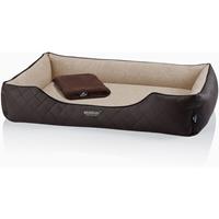 BedDog PREMIUM Orthopädisches Hundebett WUFFI, Memory Foam, mit abnehmbaren Bezug:MELANGE (beige/braun), XXL (ca. 110x75x25cm)