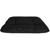 BedDog 2in1 Hundebett REX, Wende-Hunde-Kissen oval-rund, großes Hundekörbchen, waschbares Hundebett, Hundesofa:XXL (ca. 120x100x14cm), BLACK