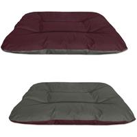 BedDog 2in1 Hundebett REX, Wende-Hunde-Kissen oval-rund, großes Hundekörbchen, waschbares Hundebett, Hundesofa:XXL (ca. 120x100x14cm), CHERRY-ROCK