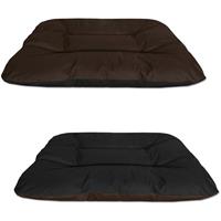 BedDog 2in1 Hundebett REX, Wende-Hunde-Kissen oval-rund, großes Hundekörbchen, waschbares Hundebett, Hundesofa:XXL (ca. 120x100x14cm), MOCCA