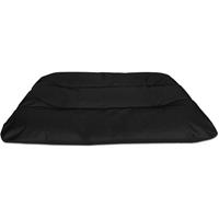 BedDog 2in1 Hundebett REX, Wende-Hunde-Kissen oval-rund, großes Hundekörbchen, waschbares Hundebett, Hundesofa:XXXL (ca. 140x110x14cm), BLACK (schwarz)