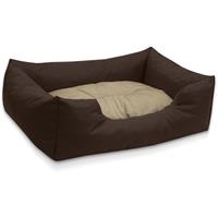 BedDog Hundebett MIMI, Hundesofa aus Cordura, Microfaser-Velours, waschbares Hundebett vier-eckig mit Rand, Hundekissen:XL (ca. 100x85cm), MELANGE