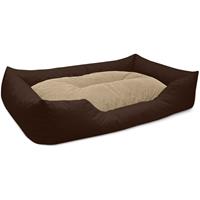 BedDog Hundebett MIMI, Hundesofa aus Cordura, Microfaser-Velours, waschbares Hundebett vier-eckig mit Rand, Hundekissen:XXL (ca. 120x85cm), MELANGE