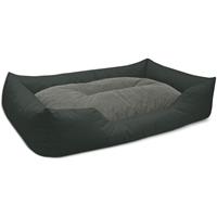 BedDog Hundebett MIMI, Hundesofa aus Cordura, Microfaser-Velours, waschbares Hundebett vier-eckig mit Rand, Hundekissen:XXXL (ca. 150x110cm),