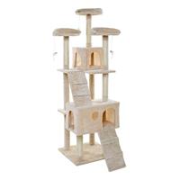 ESTEXO Kratzbaum Katzenbaum Katzenkratzbaum Kletterbaum Spielbaum für Katzen 170 cm XXL Beige