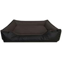 BedDog Hundebett LUPI, Hundesofa aus Cordura, Microfaser-Velours, waschbares Hundebett mit Rand, Hundekissen vier-eckig:XXL (ca. 120x85cm),