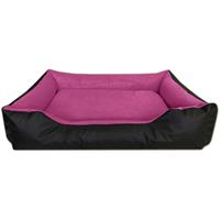 BedDog Hundebett LUPI, Hundesofa aus Cordura, Microfaser-Velours, waschbares Hundebett mit Rand, Hundekissen vier-eckig:XXXL (ca. 150x110cm),