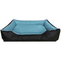 BedDog Hundebett LUPI, Hundesofa aus Cordura, Microfaser-Velours, waschbares Hundebett mit Rand, Hundekissen vier-eckig:XXXL (ca. 150x110cm),