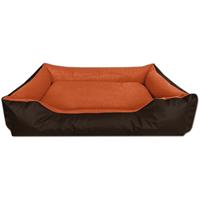 BedDog Hundebett LUPI, Hundesofa aus Cordura, Microfaser-Velours, waschbares Hundebett mit Rand, Hundekissen vier-eckig:XXXL (ca. 150x110cm), SUNSET