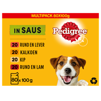 Pedigree Maaltijdzakjes Adult Rund Groente In Saus Multipack - Hondenvoer - Rund Groente 80x100 g