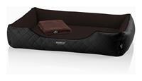 BedDog PREMIUM Orthopädisches Hundebett WUFFI, Memory Foam, mit abnehmbaren Bezug:MOCCA (braun/schwarz), XXL