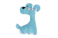Beeztees hond luz - hondenspeelgoed - ribstof - blauw - 23x14x4 cm