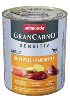 24x 800g Animonda GranCarno Adult Sensitive Pure Kalkoen & Aardappelen Honden Natvoer