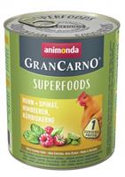 24x800g animonda GranCarno Adult Superfoods Kalkoen + Snijbiet, Rozenbottels, Lijnzaadolie Honden Natvoer