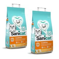 Sanicat Klumpende Katzenstreu mit Vanille & Mandarine 2 x 8 L