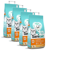 Sanicat Klumpende Katzenstreu mit Vanille & Mandarine 4 x 8 L