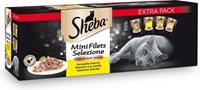 Sheba Mini Filets mit Geflügel in Sauce Multipack Nassfutter Katze Beutel (85 g) Pro Packung (40 x 85g)