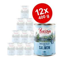 Purizon Voordeelpakket  Adult 12 x 400 g - Zalm met Spinazie & Kokos