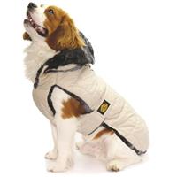 FASHION DOG Steppmantel für Hunde - Beige - 30 cm - 