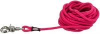 Trixie hondenriem sleeplijn rond met trigger snap haak fuchsia roze 5 MTRX0,6 CM