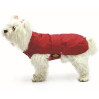 FASHION DOG Hundemantel mit Kunstpelz-Futter - Rot - 100 cm