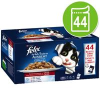 Felix Elke Dag Feest Kattenvoer Voordeelpakket 44 x 85 g - Vlees selectie (44 x 85 g)