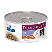 Hill's Prescription Diet I/D Digestive Care Low Fat Stoofpotje Blik - Hondenvoer - Kip Groente 156 g