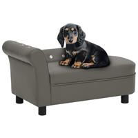 VIDAXL Hundesofa Grau 83x45x42 cm Kunstleder