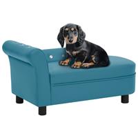 Hondenbank 83x45x42 Cm Kunstleer Turquoise