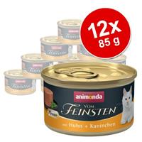 Animonda Vom Feinsten Adult 12 x 85 g Kattenvoer - Kip + Konijn