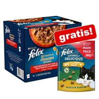 Felix Sensations Maaltijdzakjes Voordeelpakket: 96 x 85 g - Vlees selectie (Sensations) (96 x 85 g)