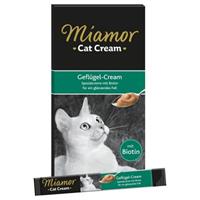 6x15g Gevogeltecrème Miamor Cat Cream Kattensnacks
