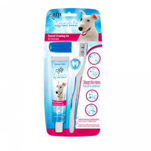 All For Paws Sparkle Combo Pack tandenborstel Pindakaas smaak tandpasta