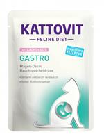 Sparpaket KATTOVIT Feline Diet Gastro Lachs & Reis 48 x 85g Beutel Katzennassfutter Diätnahrung