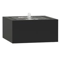 ADEZZ Wassertisch Aluminium schwarzgrau Wasserspiel mit Pumpe und LED verschiedene GrÃ¶ÃŸen