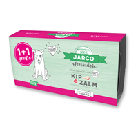 Jarco Dog Vleeskuipje 1+1 2x150 g - Hondenvoer - Kip&Zalm 1-100 Kg
