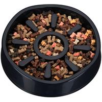 RELAXDAYS Anti Schling Napf Hund, Kunststoff, rutschfest, groÃŸer Futternapf fÃ¼r langsames Fressen, 900 ml, schwarz - 