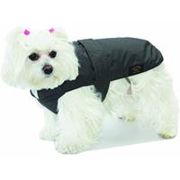 FASHION DOG Hundemantel mit Kunstpelz-Futter - Schwarz - 55 cm - 