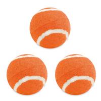 5x stuks oranje hondenballen 6,4 cm -