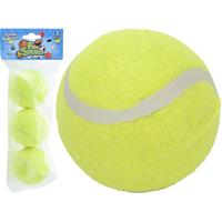 9x stuks speelgoed tennisballen voor honden 6 cm -