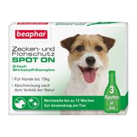 Beaphar Zecken- und Flohschutz Spot-On fÃ¼r kleine Hunde - 3 x 1 ml