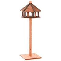 Paws Vogelhuisje houten vogelstandaard met waterbestendig dak vogelvoederhuis